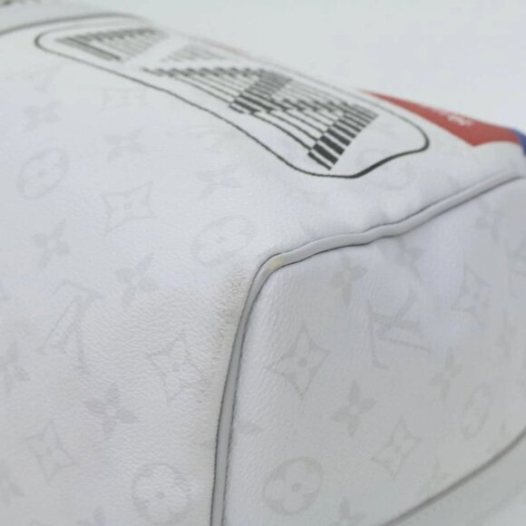 LOUIS VUITTON Monogram Keepall Bandouliere 50 Boston Bag White M44643 LV 37882S - Picture 4 of 16